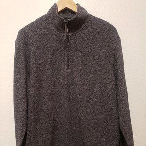 Hudson River Mens Half Zip Mock Neck Grey Pullover Size M
